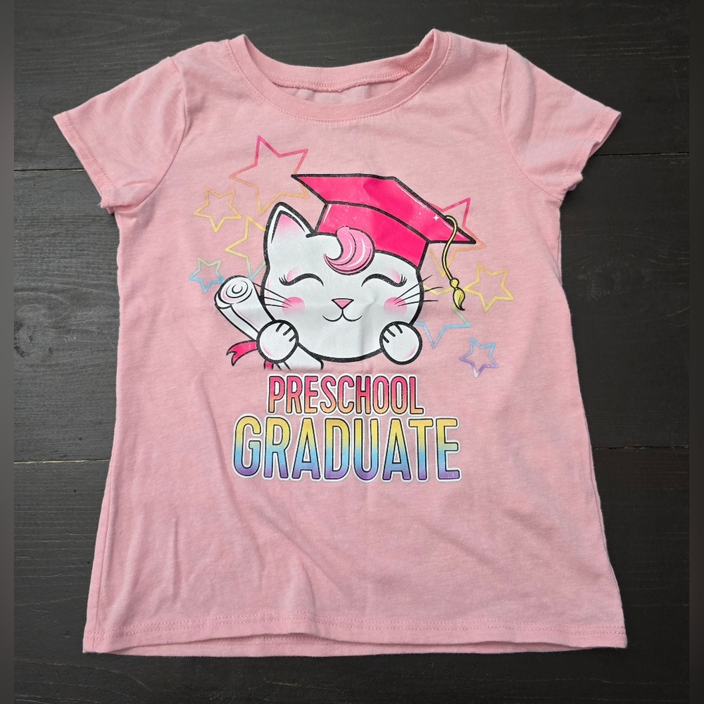 Size 4T Preschool Graduate Pink T-Shirt